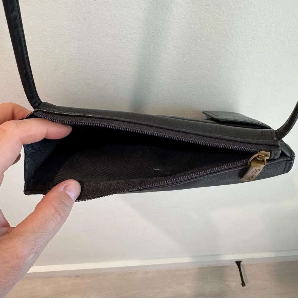 Fossil Tri‎ Fold Black Leather Wallet Bag